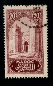 French Morocco Scott 61  Used City Gate at Chella stamp