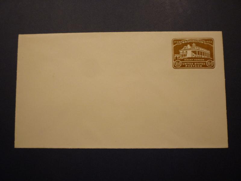 #U523-U528 (6) 1ȼ TO 5ȼ MINT UNUSED STAMPED ENVELOPES - WASHINGTON BICENTENNIAL