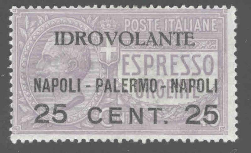 ITALY Scott C2 MH*  airmail 1917 overprint CV $24