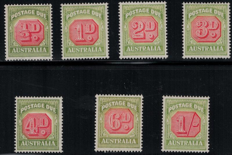 Australia 1938 SC J64-J70 Set LH CV $257