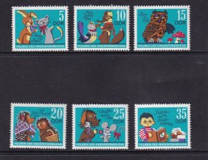 German Democratic Republic   DDR   #1411-1416 MNH 1972 children`s tv characters