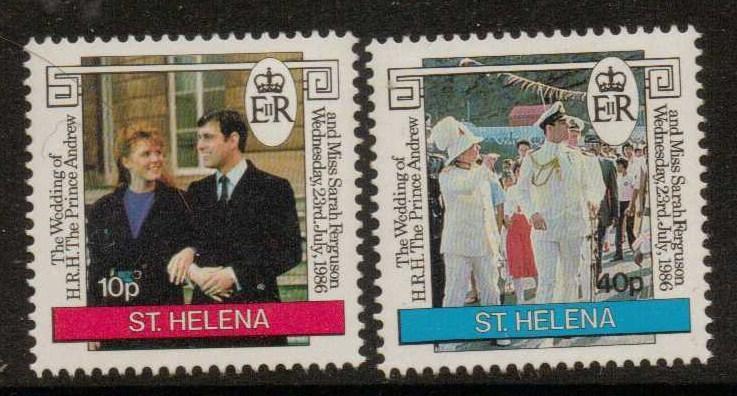 ST.HELENA SG486/7 1986 ROYAL WEDDING MNH