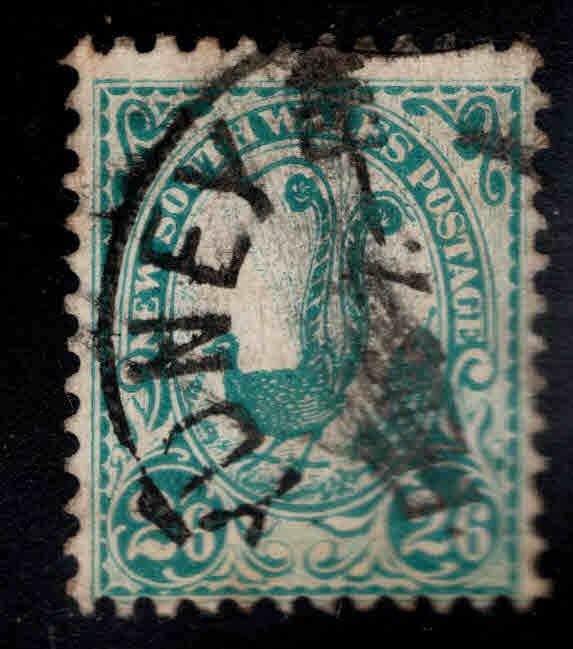 New South Wales Scott 118 Used wmk 12 Lyrebird  2sh6p key stamp