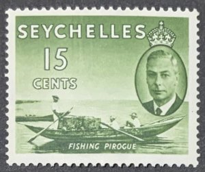 SEYCHELLES 1952 15 cents SG161 LIGHTLY MOUNTED MINT