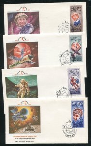 Russia 4589-4595 Space Age Anniversary Fleetwood First Day Covers 1977