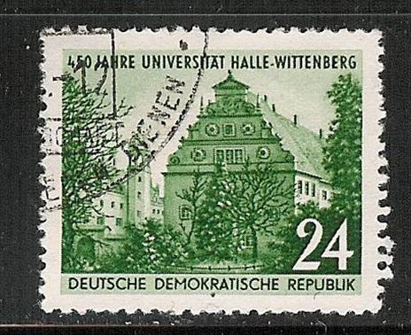 Germany DDR Scott 111 Used - Halle University, 450th Anniv.