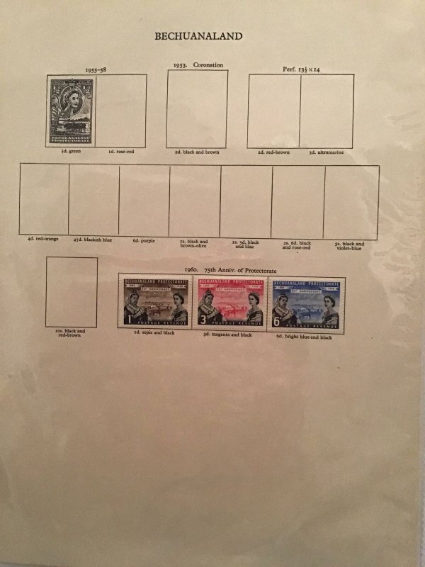 Bechuanaland 1947 to 1960  stamp pages R23362