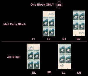US 1711 Statehood Colorado 13c mail early zip block MNH 1977