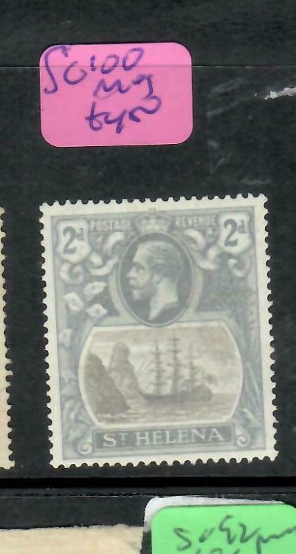 ST HELENA  (PP1305B)  KGV   2D  SHIP  SG 100   MOG