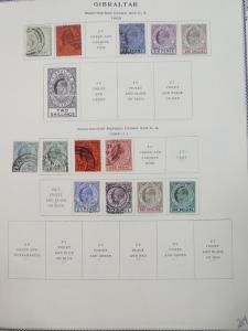 EDW1949SELL : GIBRALTAR Choice VF Mint & Used collection on album pgs. Cat $1903
