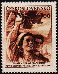 Czechoslovakia. 1952 2k  S.G.735 Unmounted Mint