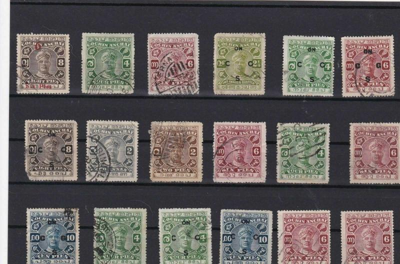 india states mixed used and unused old stamps ref r10411