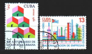 Cuba. 1980. 2487-88. Urbanization program. USED.