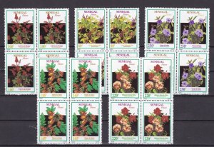 SENEGAL 1993 1994 MICHEL Mi 1260 /3 Scott 1074A /E - FLOWERS FLOWERS FLOWERS - RARE MNH-