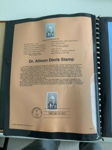 USPS Souvenir Page Scott 2816 , 1994 Dr. Allison Davis  stamps