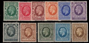 Great Britain #210-220 Mint