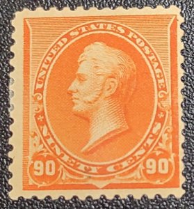 Scott Stamp# 229 -1890 Scott Perry, Orange. MHR. OG. Free Shipping. SCV $475.00