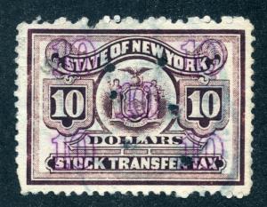 NY ST126 - New York Stock Transfer - $10  - U|sed