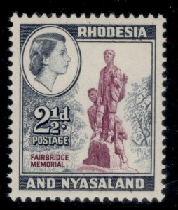 RHODESIA & NYASALAND QEII SG21, 2½d purple & grey-blue, LH MINT.