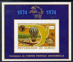 Guinea - Conakry 1974 Centenary of UPU imperf m/sheet (sh...