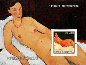 S. TOME & PRINCIPE 2004 - Impressionists - Modigliani