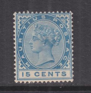 MAURITIUS, 1894 QV 15c. Blue, lhm.