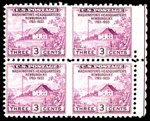 U.S. #727 MINT BLOCK OG NH