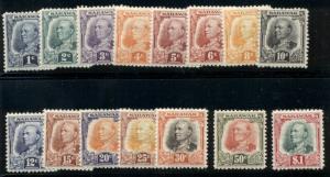 SARAWAK #94-108, Complete set, og, LH, VF, Scott $142.50