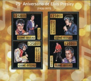 Elvis Presley Stamp Golden Famous Artist S/S MNH #4745-4748