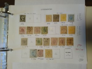 collection on pages Luxembourg 1852-70 CV $1850