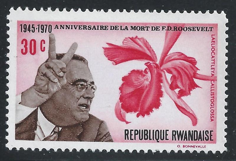 Rwanda #382 30c Franklin D Roosevelt - MNH