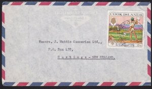 COOK IS 1969 cover to New Zealand ex Rarotonga - 5c Boy Scouts.............A7847