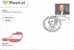 AUSTRIA 2009 HAYDEN MUSIC FDC