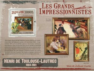 Paintings of Henri de Toulouse Lautrec Stamp Au Moulin Rouge S/S MNH #2603