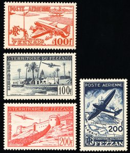 Fezzan Stamps # 2NC1-4 MNH+MLH VF Scott Value $40.00