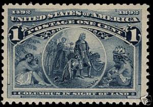 US STAMPS # 230 COLUMBIAN 1898 NH   2008 PSE XF S 95J