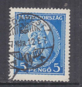 HUNGARY, 1932 Madonna & Child, 5p. Blue, used.