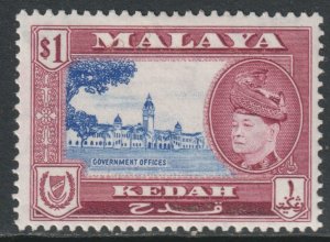 Malaya Kedah Scott 91 - SG100, 1957 Sultan $1 MH*