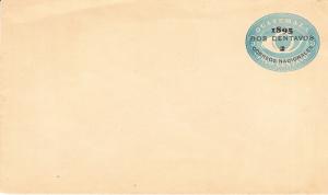 Guatemala  Postal Envelope 1895  2 Cent on Five Ct.  Minr