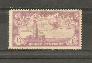 DOMINICAN REPUBLIC  VFU 1931 BATWING SUNDIAL E IN 1753  #CA6