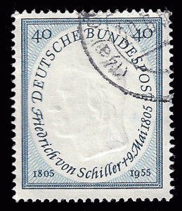 Germany, FRG 1955 Sc 727 UVF Fr. Schiller, poet