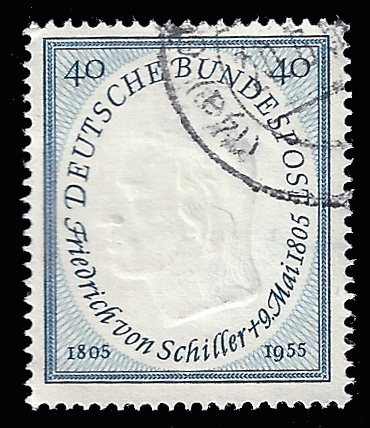 Germany, FRG 1955 Sc 727 UVF Fr. Schiller, poet