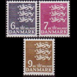 DENMARK 1976 - Scott# 503-5 State Seal 6-9k NH