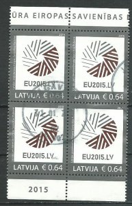 Latvia   Block   Used   2015  PD