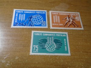 Turkey  #  1564-66  MNH