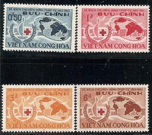 Viet Nam-So  219-22 MNH 1963 Red Cross Centenary