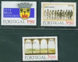 PORTUGAL Scott 1232-4 MNH** 1974 Beja set CV $4.95