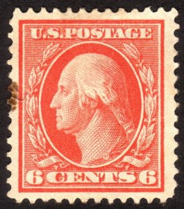 1911, US 6c, Washington, Unused, faults, Sc 379