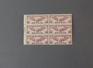 C12, 5c Winged Globe, Plate Block, Mint OGNH, CV $175.00