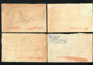 CNx (4) Canada to Florida U.S.A. 1930s Coronation, Alberta Shuanavon, Sask.